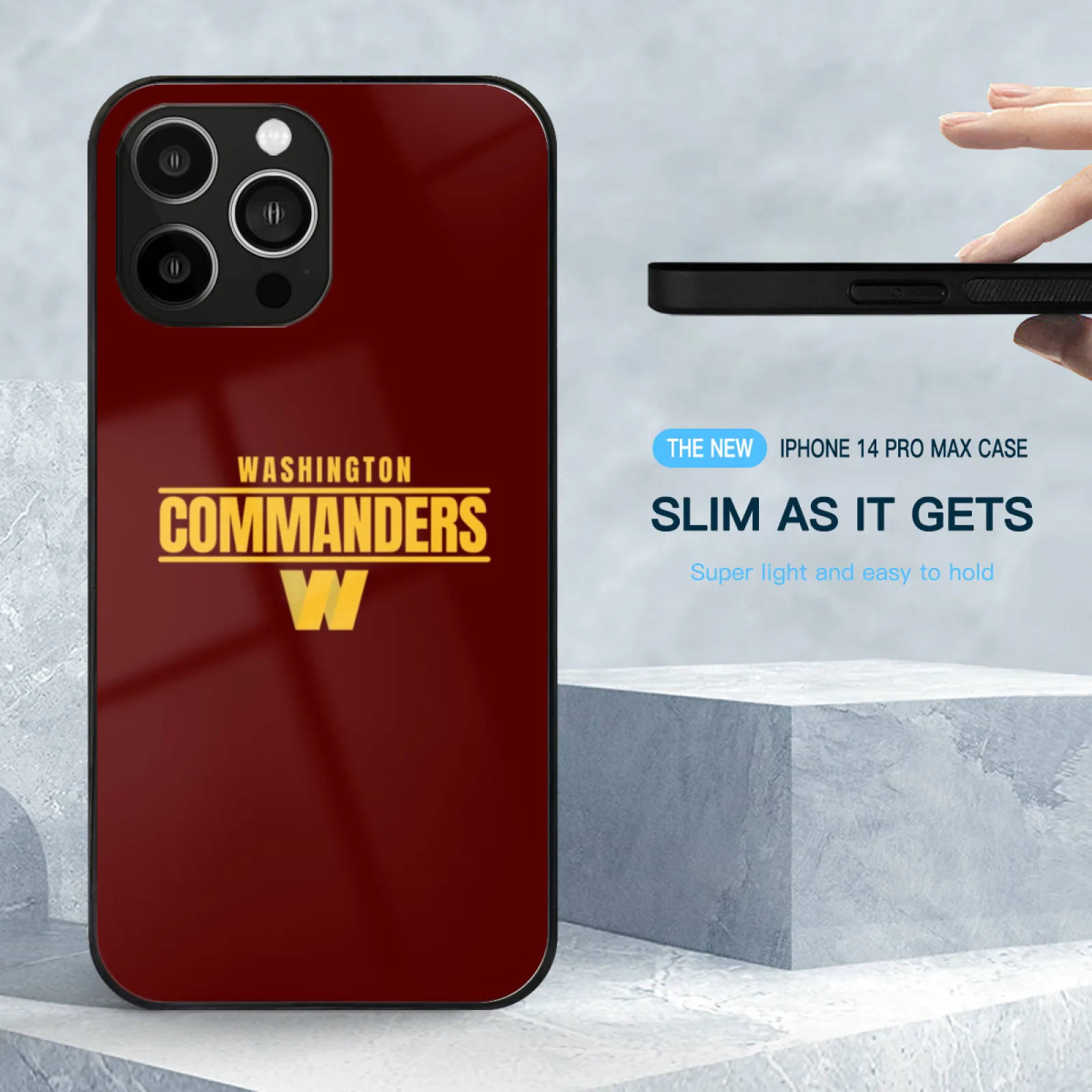 Washington Commanders Football Team Tempered Glass Case For Iphone 11 12 13 14 15 Pro Max Mini 7 8 X Xr Xs Plus Phone Cover