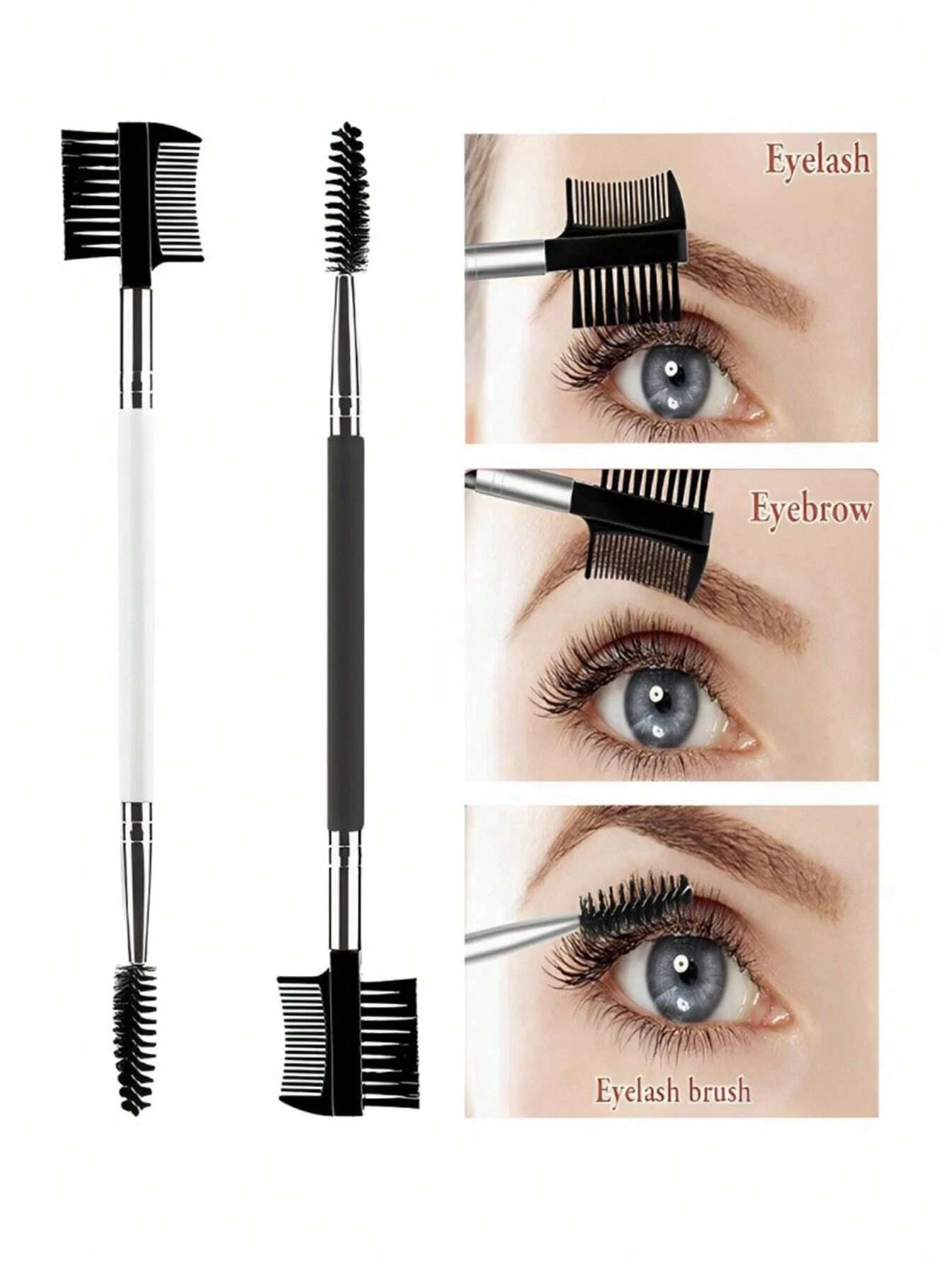 1/2/5PCS 3 Testa Sopracciglio Ciglia Shaper Doppia Testa Pennello Trucco Strumento di Toelettatura Cosmetico Con 3 Diversi Spazzole Spoolie