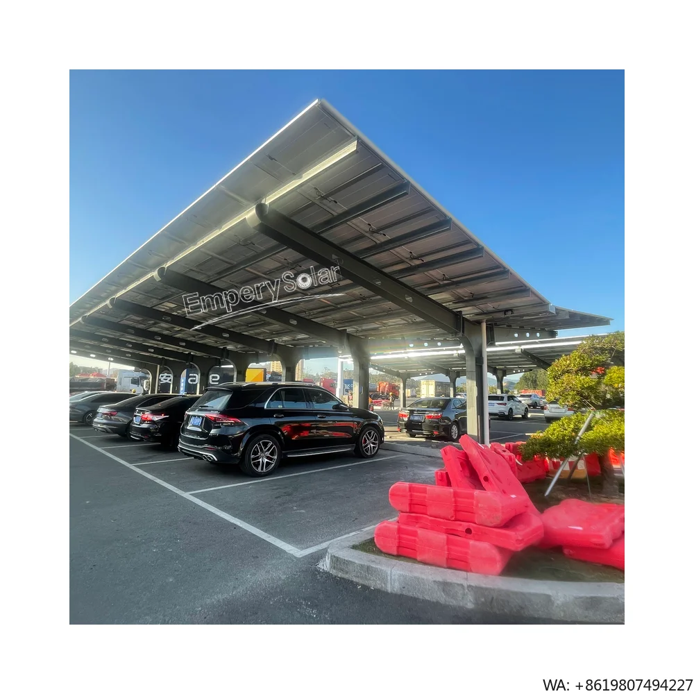 

Y-Shape Stainless Steel Solar Carport System Anodized Finish Natural Color Home Ground Manufactured Solar Array EmperySolar