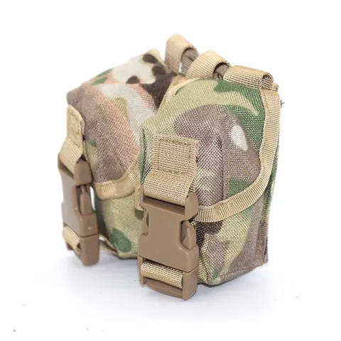 Hunting Double Grenade Pouch Molle Frag Grenade Holster Tactical Accessory Pouches Small Tool Bag for Hunting Shooting