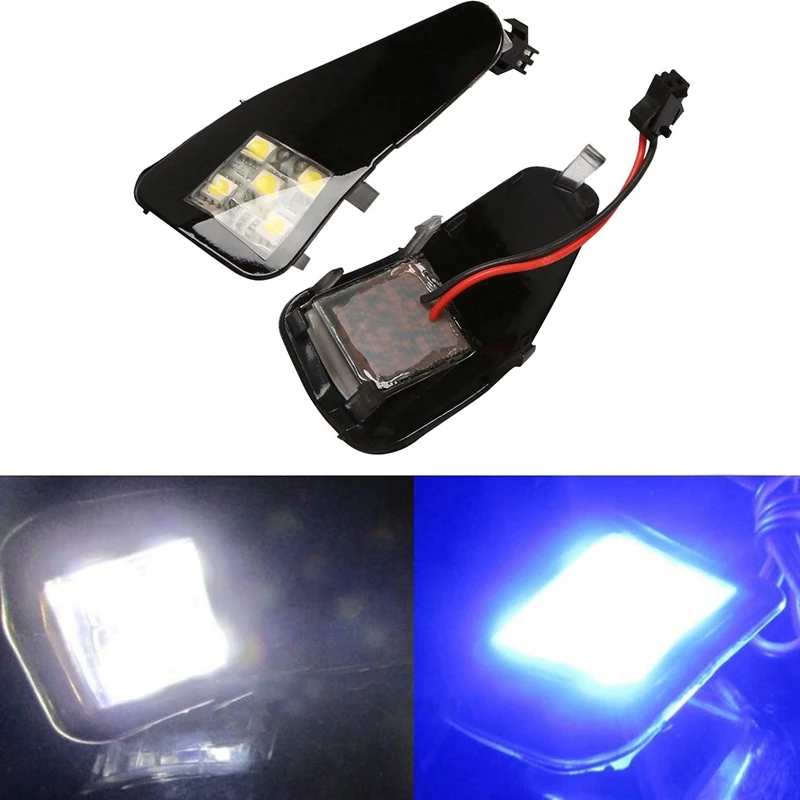 4PCS LED Rearview Puddle Light Under Side Mirror Welcome Lamp For Toyota Alphard 20 Series Vellfire II, White Light