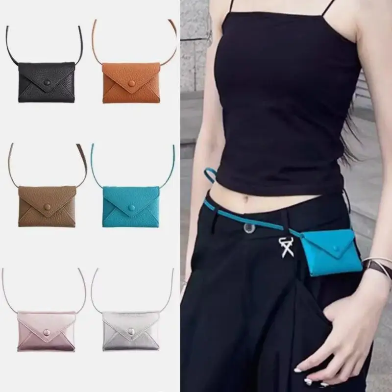 Creative PU Leather Waist Bag Envelope Wallet Fashion Mini Crossbody Bag Small Coin Bag Card Holder For Girl Gifts