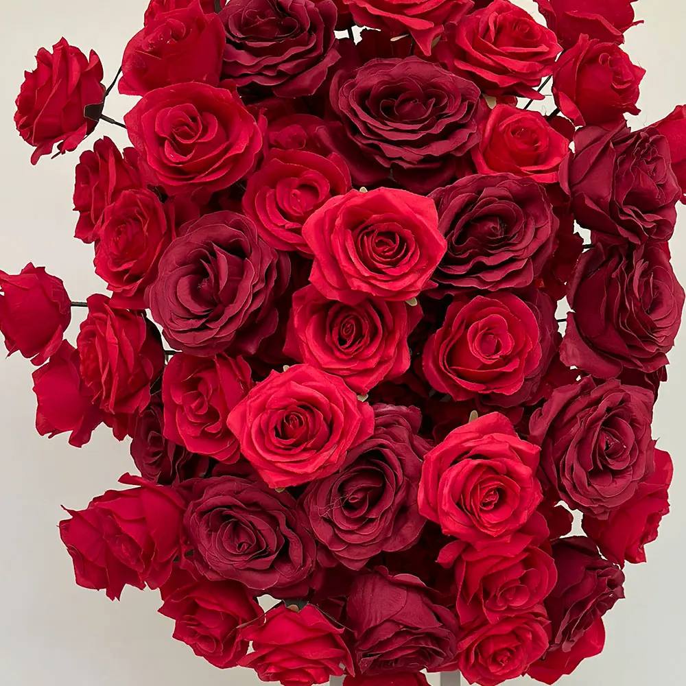 Wholesale Flower Walls Butterfly Floral Wall Red Artificial Flower Arch Wedding Arch For Wedding Decoration