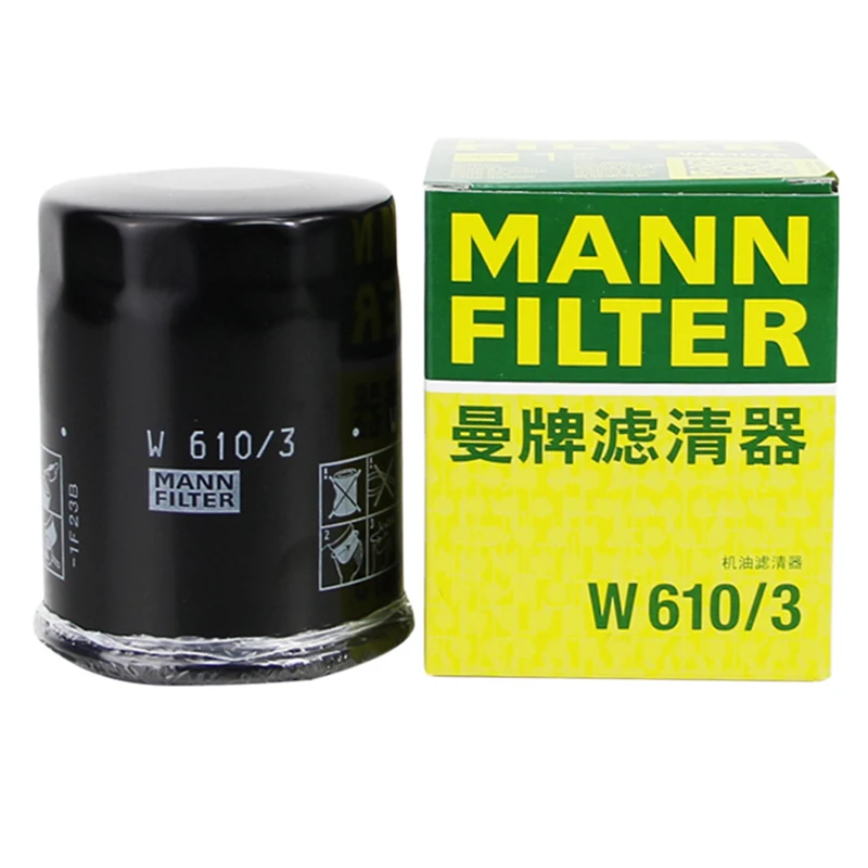 MANN FILTER W610/3 Oil Filter For HAVAL H6 MITSUBISHI Lancer Outlander III Pajero Montero, HONDA Civic CR-V Odyssey, PEUGEOT