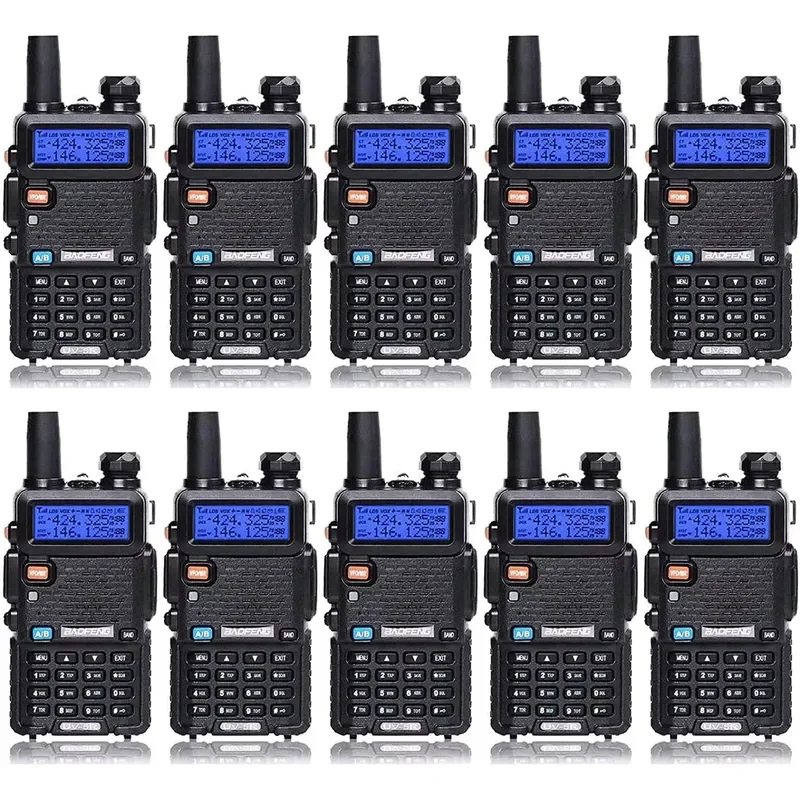 BOLRZO Best-selling CE UV5R dual-band VHF UHF radio original Baofeng UV-5R walkie-talkie 5w long-distance call range 3-5