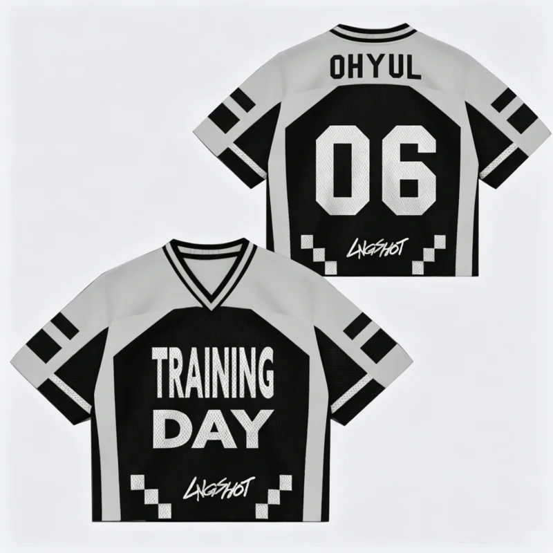 Replica Street Hip Hop Family Matching Jersey T‑Shirt,3D Print Training Day 06 Graphic Short Sleeve Mesh Tops for Men Women Kids