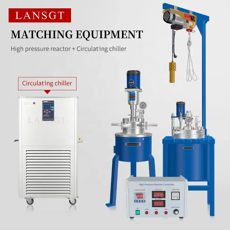 Lab High Pressure Reactor Autoclave Reaction Kettle 316L Vessel Static Sealing Magnetic Stirrer 50ml-100L Capacity