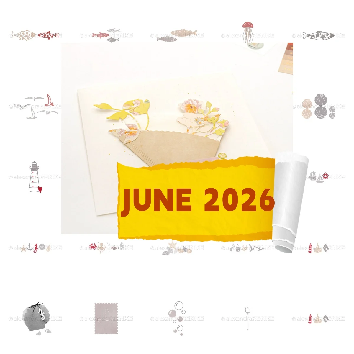 July 2026 Sea Fun Pendant Shell Lighthouse Jellyfish Fish Metal Cutting Dies For DIY Decorating Scrapbook Card Embossing Mini