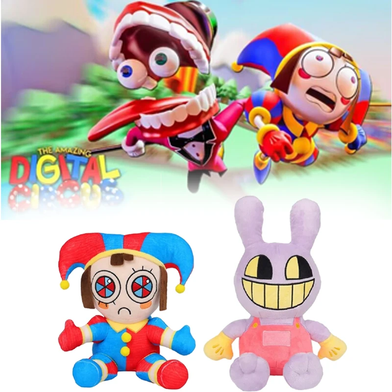 New The Amazing Digital Circus Plush Clown Ragatha pomni Cartoon Jax Doll Joker Plush Soft Stuffed Sofa Decorate Christmas Gift