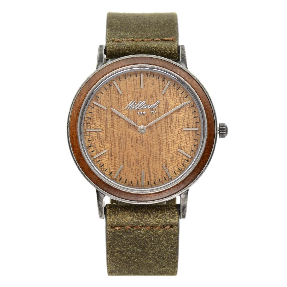 Bamboo Wood Movement with Basic Chronograph and Calendar Functions, Business Style, Suitable for Christmas Gifts