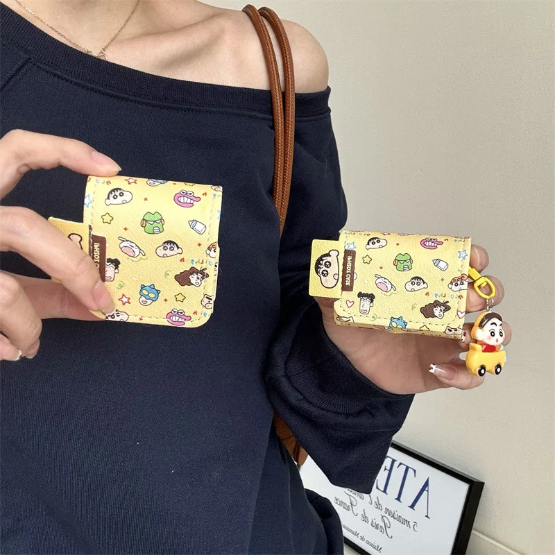 

Новый милый чехол для наушников Crayon Shinchans для Airpods 4 1 2 3 Pro, мягкий чехол для Airpods Pro2, защитный чехол из искусственной кожи