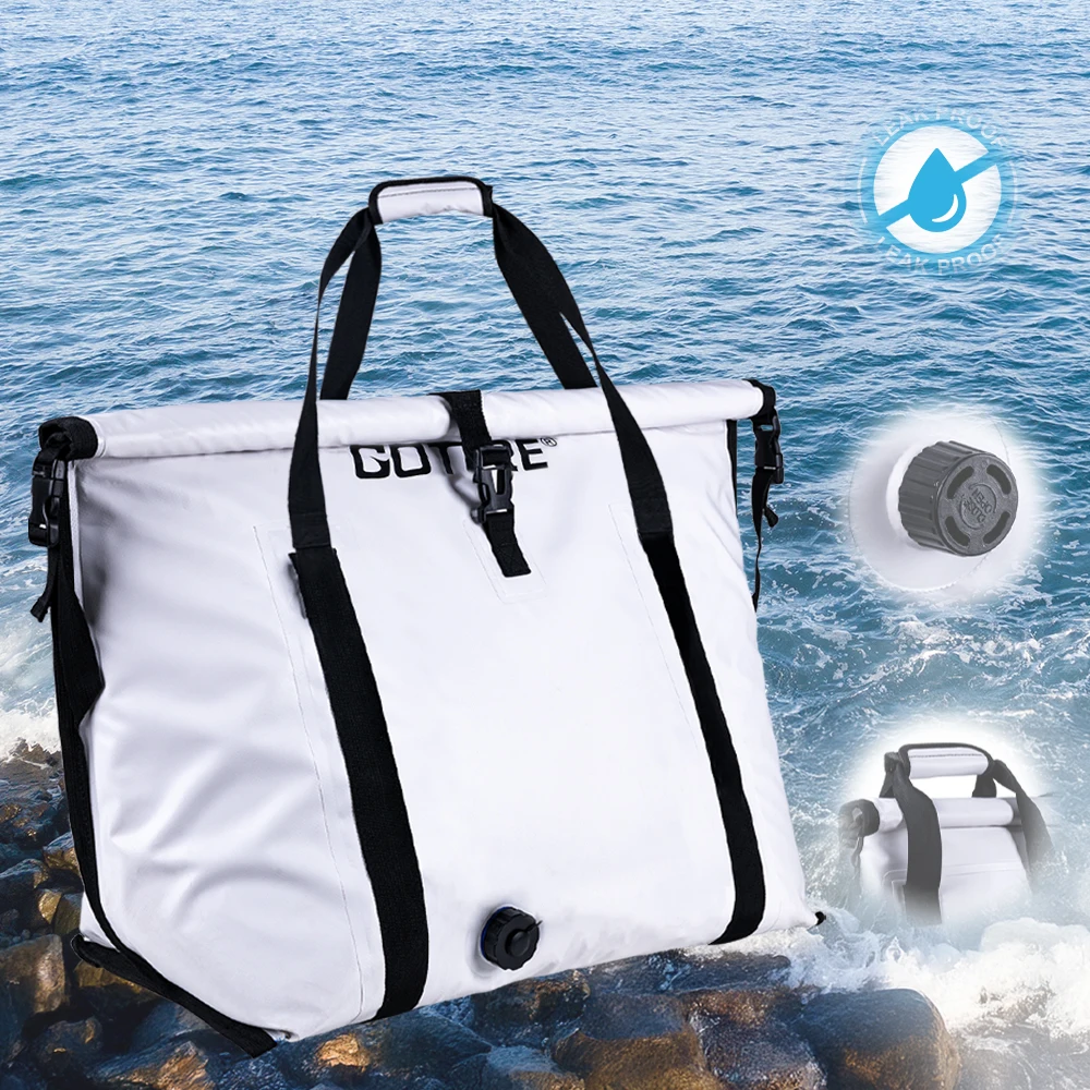 Goture Portable Multifunctional Fishing Bag EVA insulated Large Capacity Fish Cooler Bag Waterproof Freezer Bag for Boat Fishing