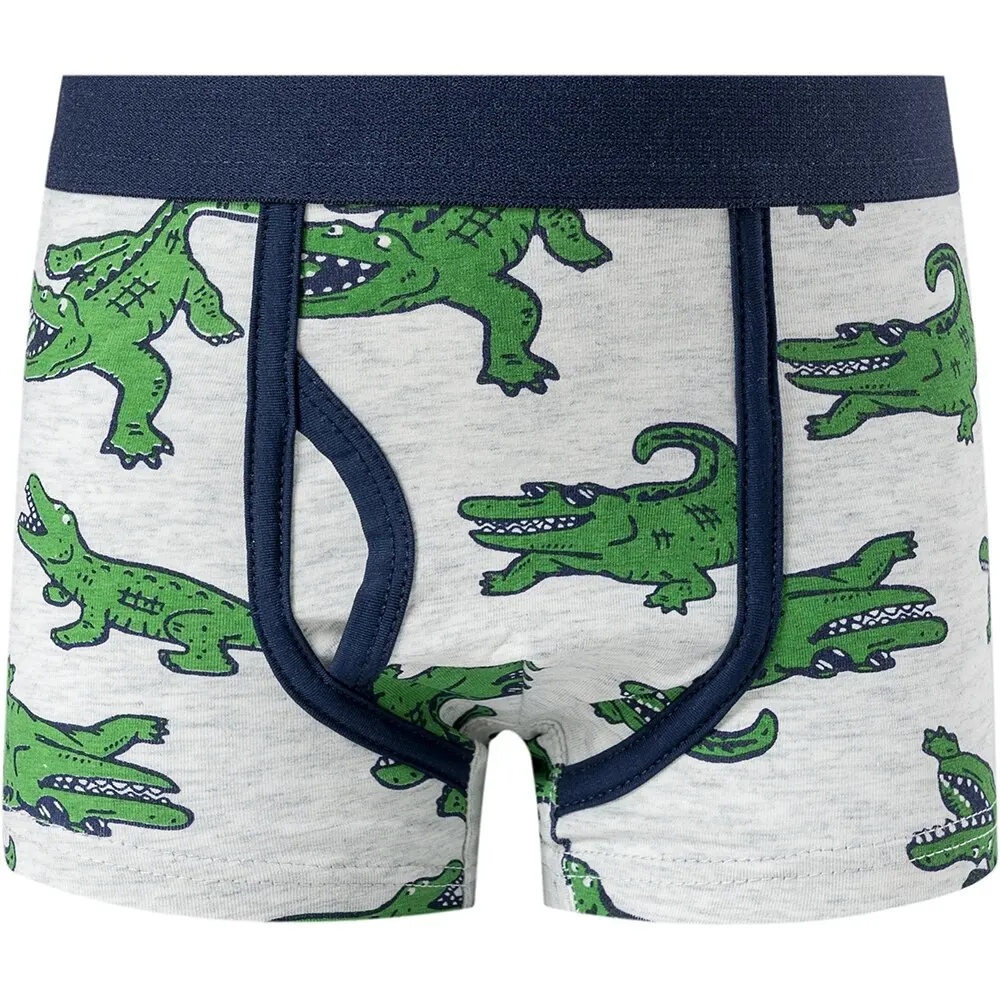 3pcs Toddler Kid Boys Underwear Soft Breathable Cartoon Dinosaur Fire Truck Pattern Comfy Boxers Briefs - Kids Fashion