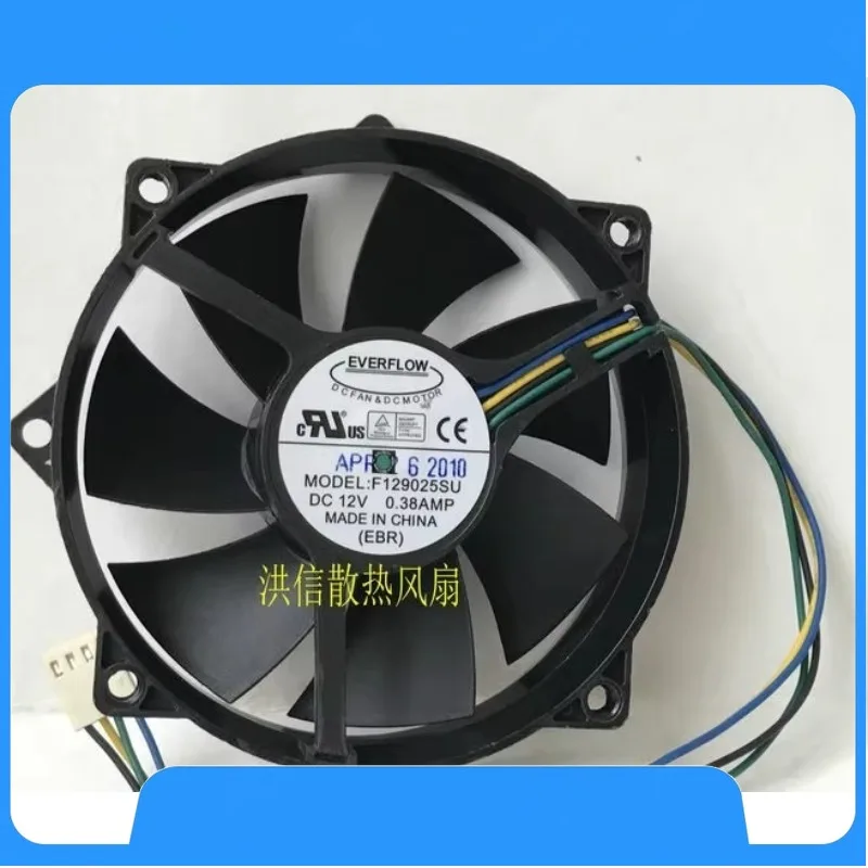

Оригинальный новый вентилятор-кулер для EVERFLOW F129025SU12V 0,38A 9025 ШИМ-вентилятор с регулировкой скорости 90X90X25 мм