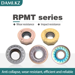 CNC Lathe Tools RPMT Milling Blade RPMT08T2MOE/10T3MO/1204MOE-JS TT FM Carbide Insert For EMR Milling Cutter Rod and Cutter Head