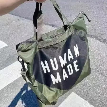 Sac fourre-tout en toile unisexe fabriqué par l'homme 2025, sac à bandoulière imprimé cœur à la mode, sac à bandoulière décontracté tendance pour un usage au bureau