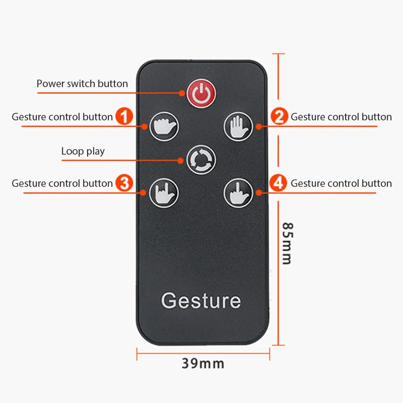 Auto LED Beleuchtete Geste Licht Auto Finger Licht Mit Fernbedienung Straße Rage Zeichen Mittelfinger Geste Licht Hand Erinnerung Lampe – Detail 9