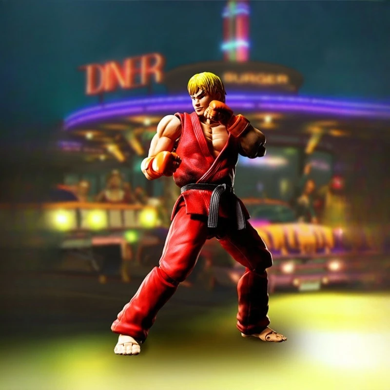 سلسلة بانداي الأصلية S.H.Figuarts 《Street Fighter》Chun - Li,Ken Masters,Sagat Figure Assembly Ornament Toys نموذج قابل للجمع #4