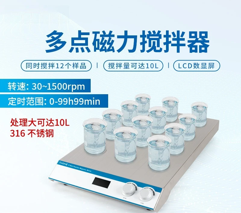 Lab Multi-Sample Stirrer - RO Series, Multi-Point & Timing Digital Functions