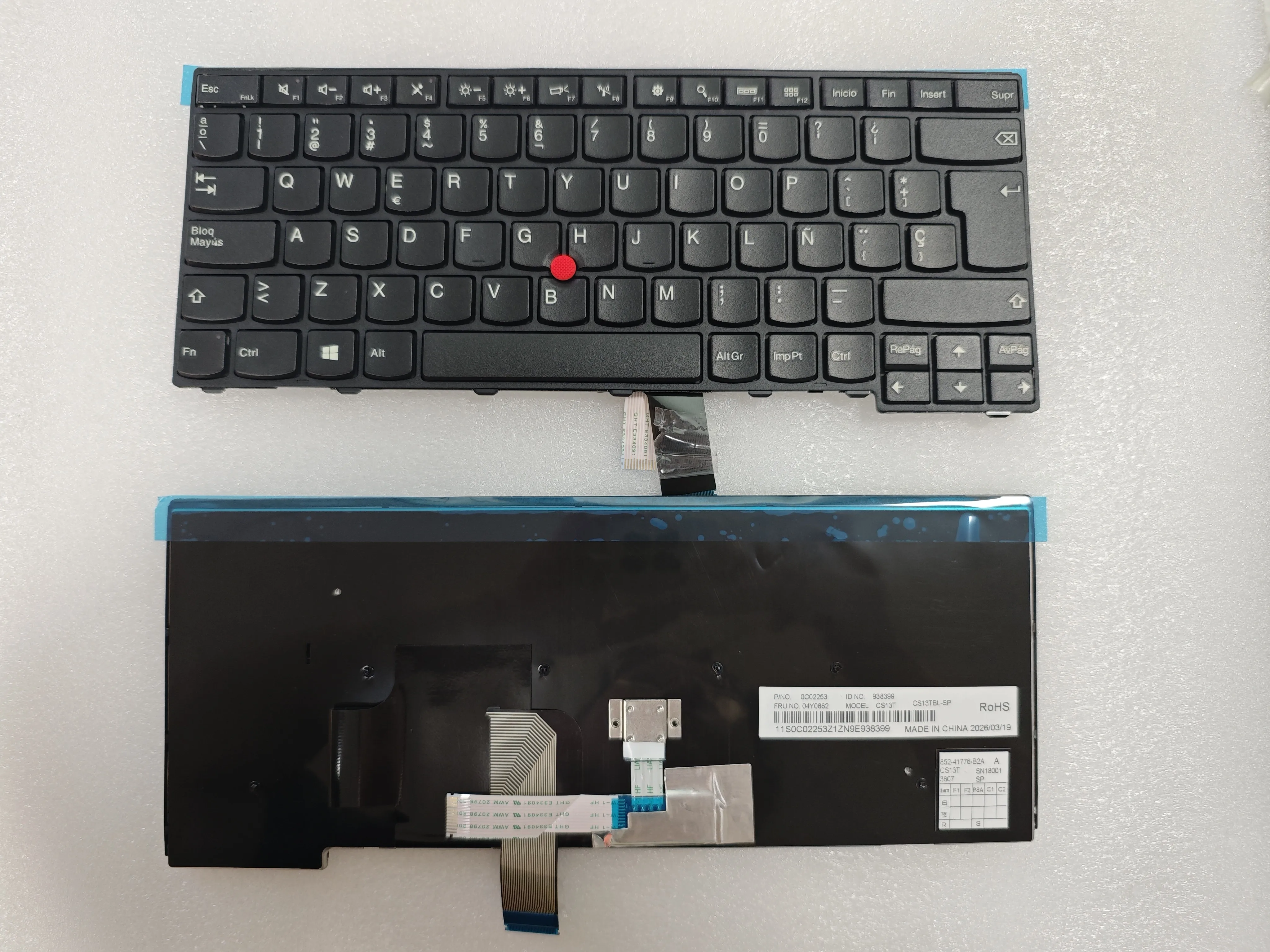 Spanish Keyboard for Lenovo L440 L450 L460 L470 E431 E440 T440 T440S T431S T440P T450 T450S T460 NO-BACKLIT view 2