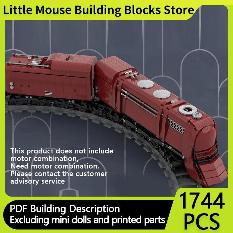 

City Car Model MOC Building Bricks Railway Art Deco Steam Train Modular Technology Children Holiday Gifts Assemble Toys Suit