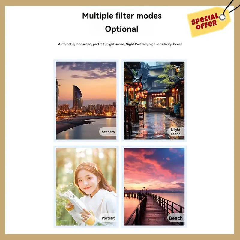 

Цифровая камера HD 1080P 96MP для детей, 16-кратный зум, 2,4-дюймовый IPS-экран, идеально подходит для фотографии начинающих A