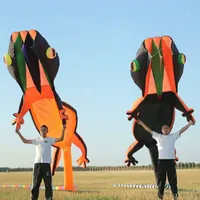 30D 14M Giant Gecko Kite 39ft Large Single Line Soft Inflatable Kites Ripstop Nylon Fabric with Bag Professional Kite Cometas