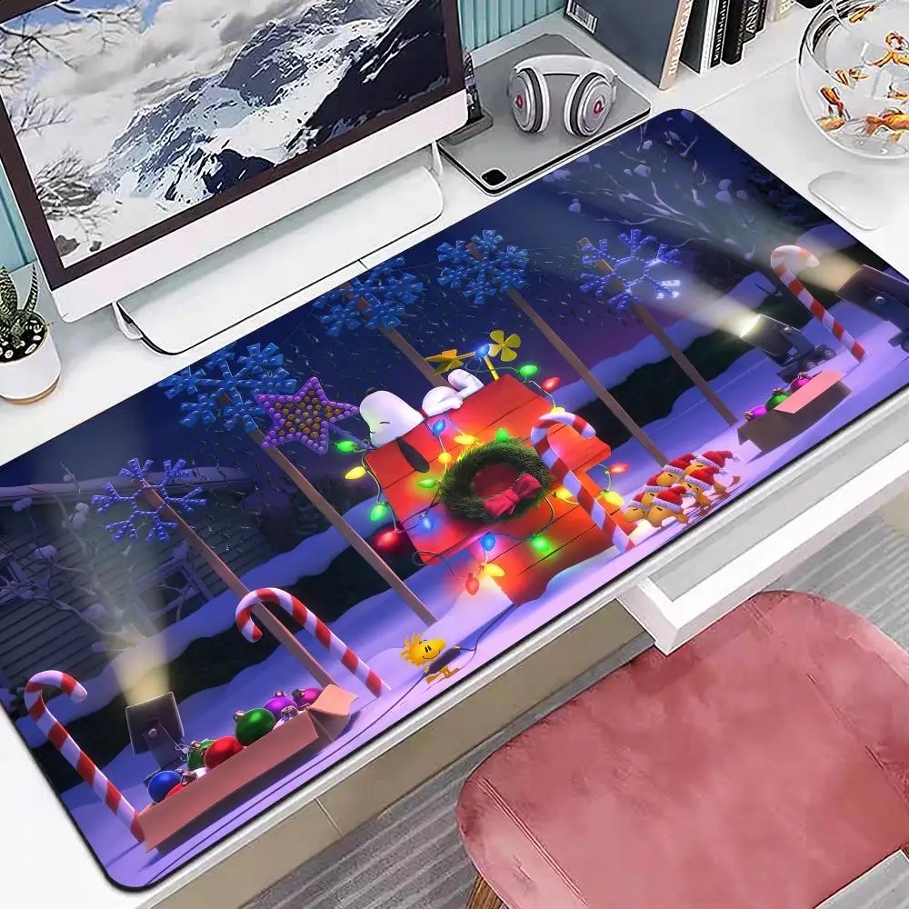 

Милый мультяшный коврик для мыши «Снупи», несколько размеров, большой квадратный коврик для компьютерной офисной игры, настольные коврики, резиновые противоскользящие коврики для мыши