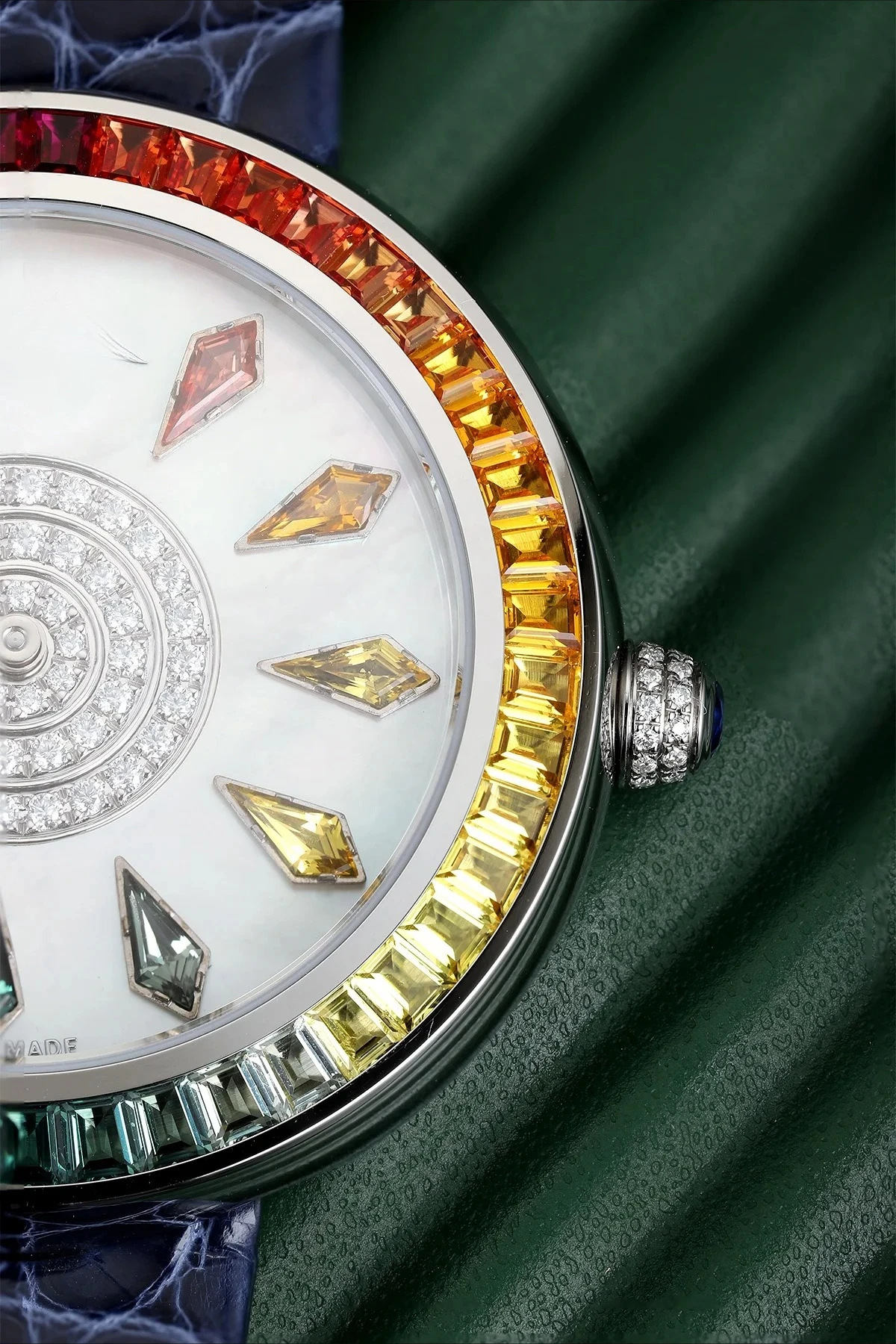 Anster Couple Watch Stainless Steel Quartz Movement Rainbow Silica Diamond Couple Gift Valentine's Day Charm Watch