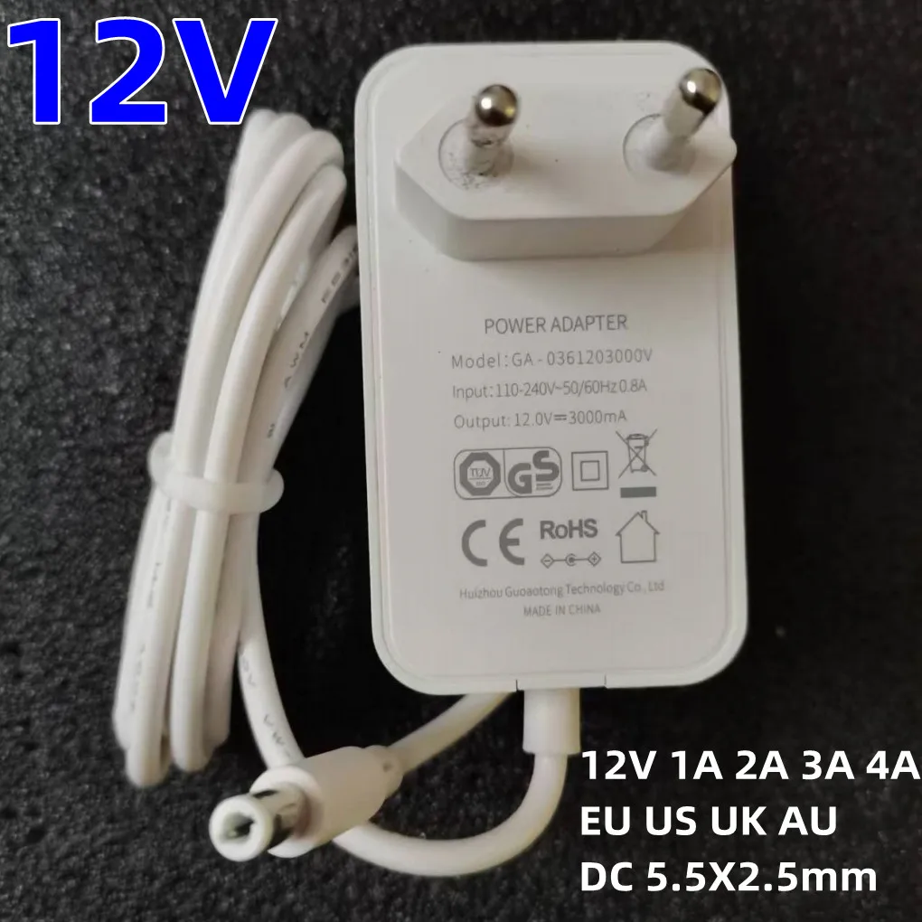 12V 1A 2A 3A 4A US EU UK AU Plug Adaptor Power Supply Adapter Universal Charger For Router Modem Network Switch Massager Sweeper