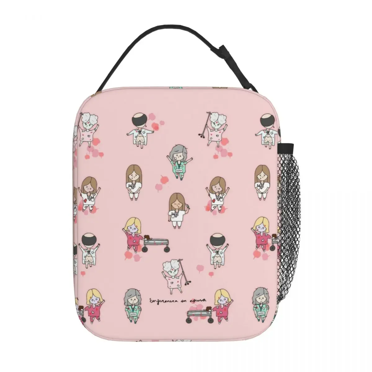 

Insulated Lunch Bags Cartoon Ladies Nurse Doctor Product Enfermera En Apuros Storage Food Box Cooler Thermal Bento Box For Work