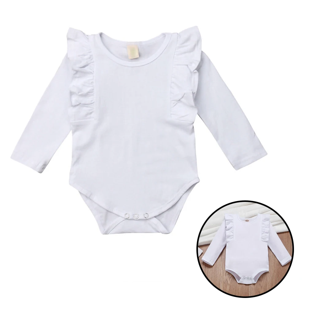 

Baby Crawling Romper Girl Long Sleeve Cotton Jumpsuit Clothes, Wine Red, 100cm