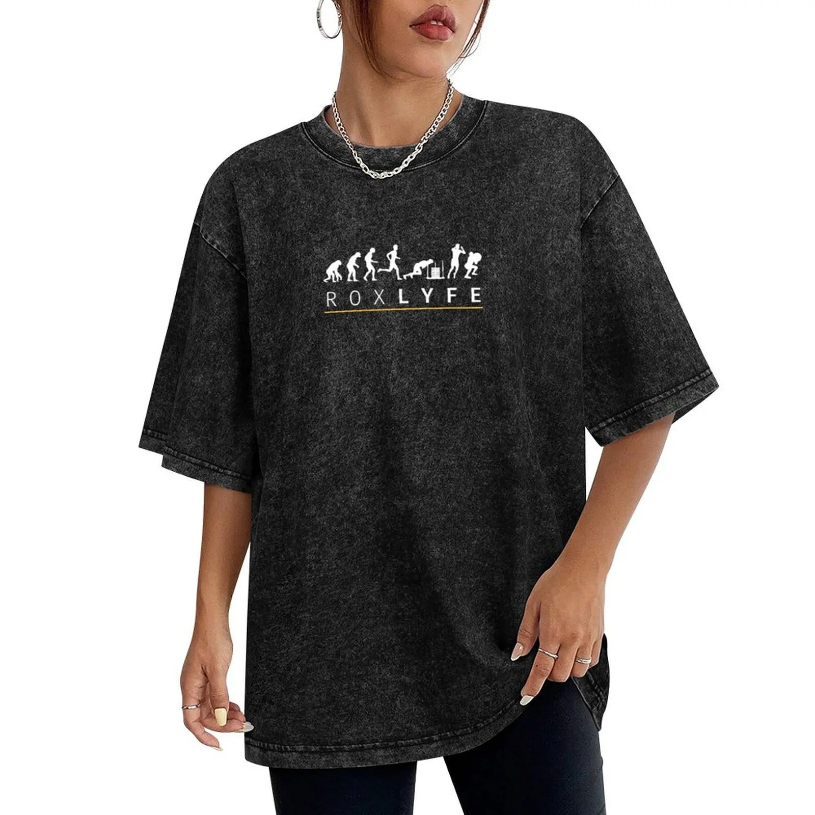 HYROX - ROX LYFE (evolution white) - Rox Lyfe - For HYROX Fans and Athletes T-Shirt sweat mens t shirt graphic
