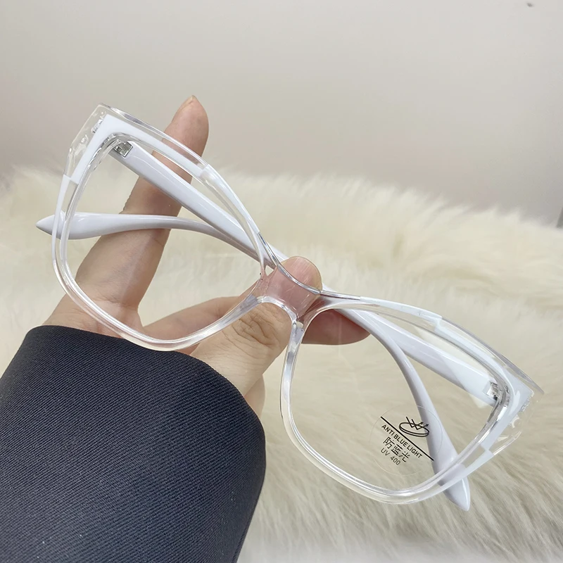 Women Spectacles Frames 2023 Anti Blue Light Computer Glasses Cat Eye Fashion Eye Protection Glass Clear Lens Brand Designer Ins