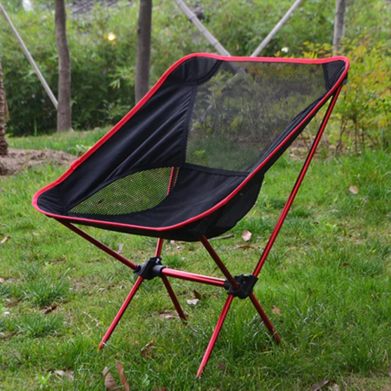 

Outdoor Moon Chair Camping Picnic Chair Portable Foldable Leisure Backrest Ultralight Aluminum Alloy Folding Chair Non-slip Foot