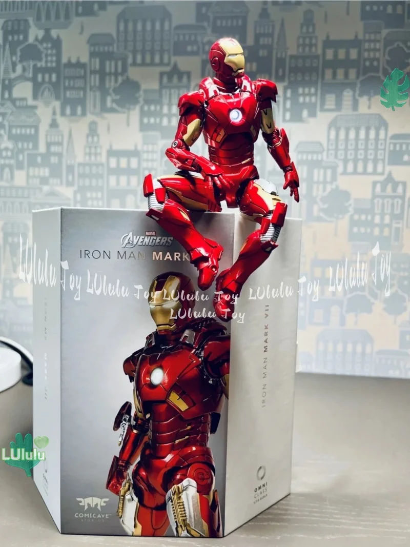 

Коллекционная фигурка Marvel Iron Man Mark 7 Mk7 в масштабе 1/12, изготовленная из литого металла, с LED-подсветкой, подвижная, с индивидуальной настройкой.