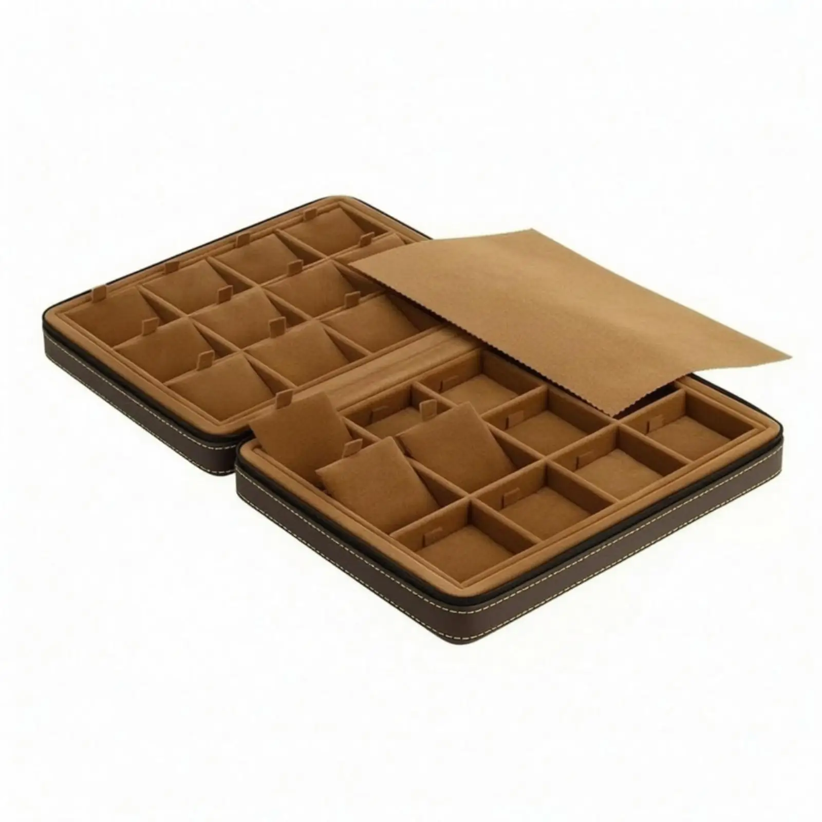 Jewelry Storage Case with Compartments | Secure Zippered Closure, secure Hard Exterior, for Exhibitions