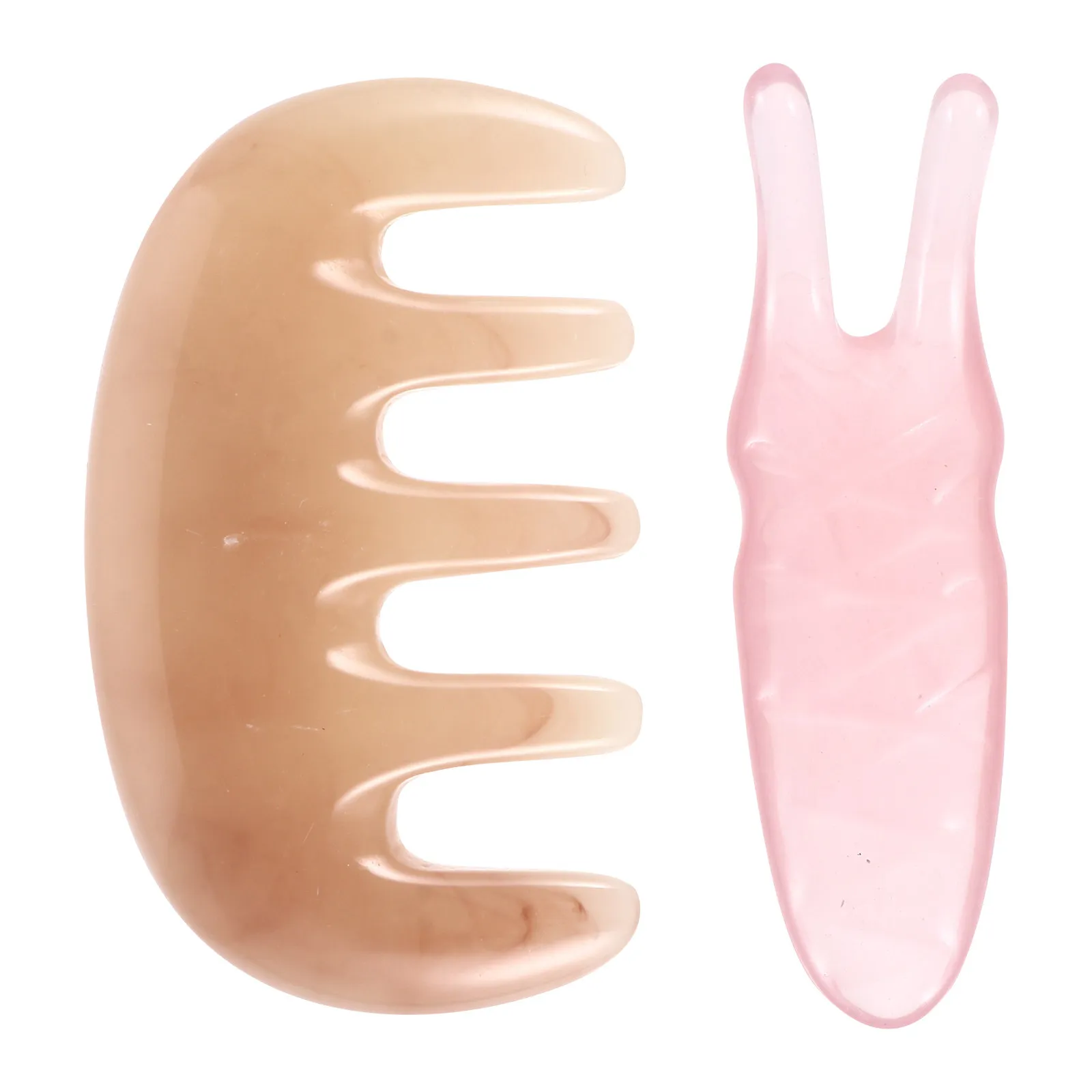 1Set Multifunctional Scraping Comb Massage Fork Head Acupuncture Tool Deep Absorption Skin Tightening Scalp Massager