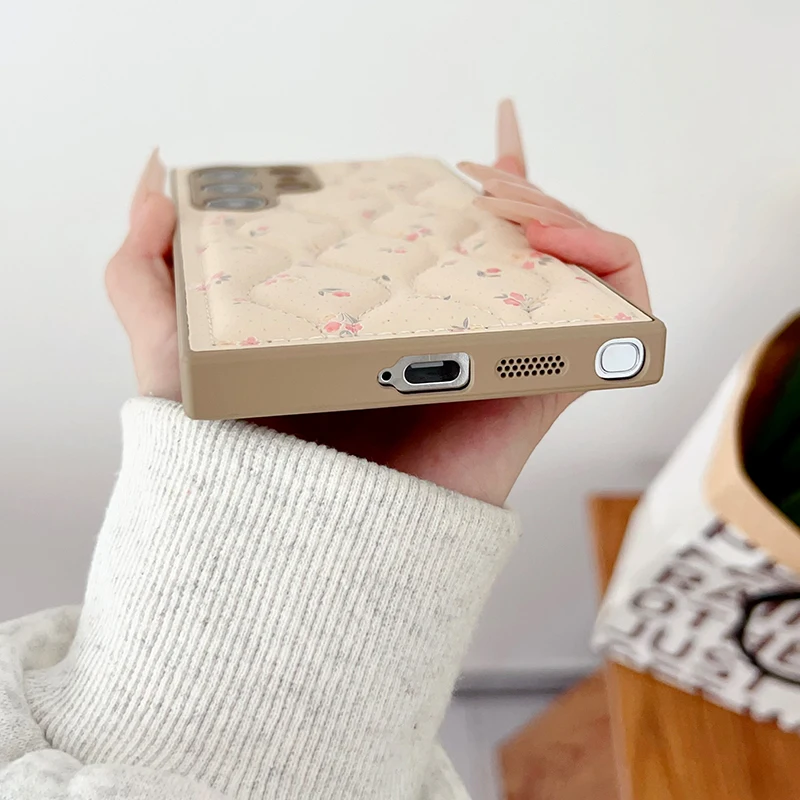 Luxury Leather Floret Bracelet Cover Case For Samsung Galaxy S26 Ultra S25 S24 Plus S23 A36 A56 A25 A35 A53 A54 A15 A16 A17 A26