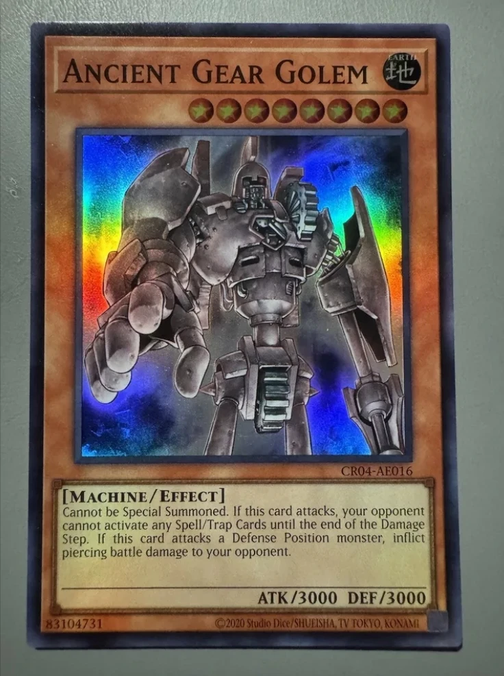 

Yugioh KONAMI Duel Monsters CR04-AE016 Ancient Gear Golem Super Rare Asian English Collection Mint Card