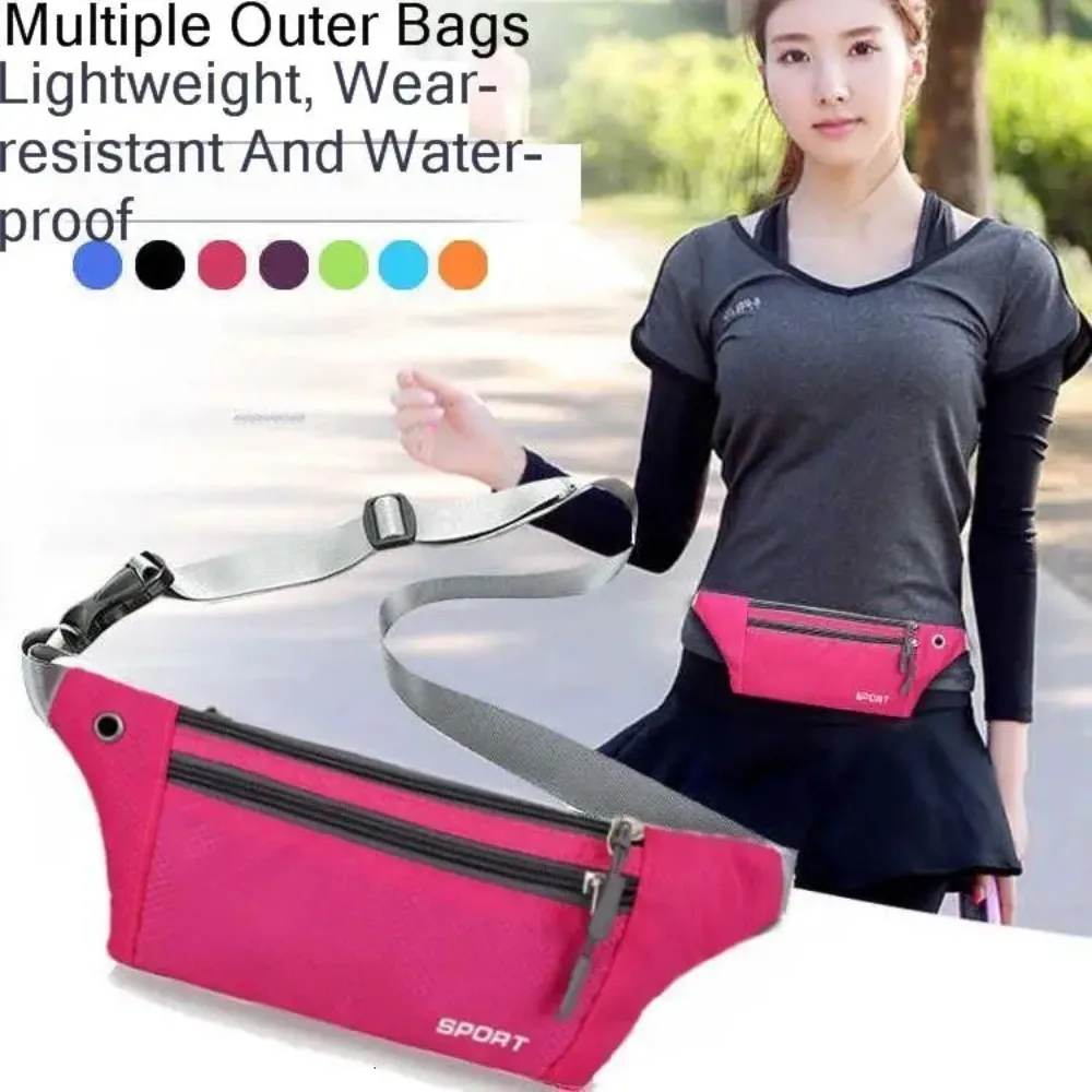 Waterproof Sport Chest Shoulder Bags,Professional Running Zip Bag,Mobile Phone Storage Pouch Waistbag,Hiking Outdoor Accessories