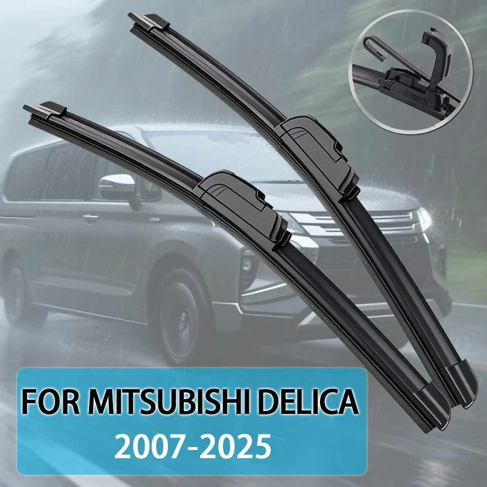 

Для Mitsubishi Delica (5-го поколения) D5 2007-2025 26 дюймов + 14 дюймов автомобильные щетки стеклоочистителя передние дворники подходят U-образный крюк рычаг лобового стекла авто щетки стеклоочистителя