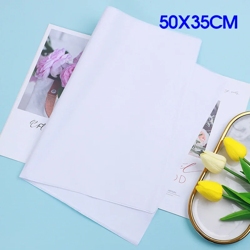 20Sheets/Pack White Liner Tissue Paper for Shirt Shoes DIY Handmade 50X35CM Translucent Wine Wrapping Papers Gift Packaging