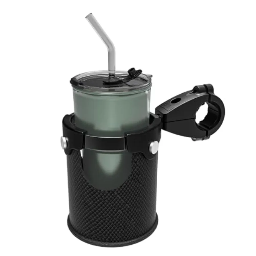 C3 Motorcycle Cup Holder with 360° Swivel Ball Mount, Heavy-Duty Aluminum Drink Holder for 7/8