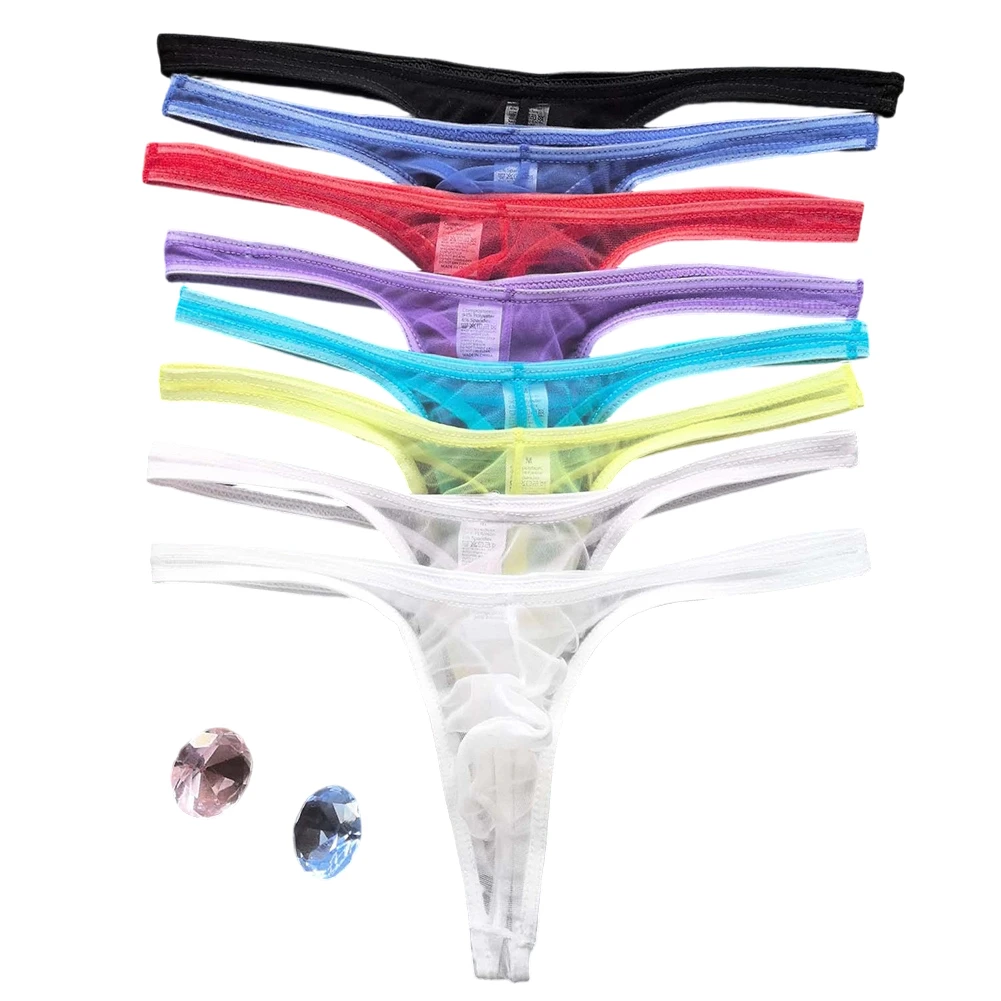 2025 Men Sexy Briefs Mesh Sheer Underwear Low Rise Sissy Pouch Sex Toy Thong Mesh Reathable Sexy Accessories For Men Underpants