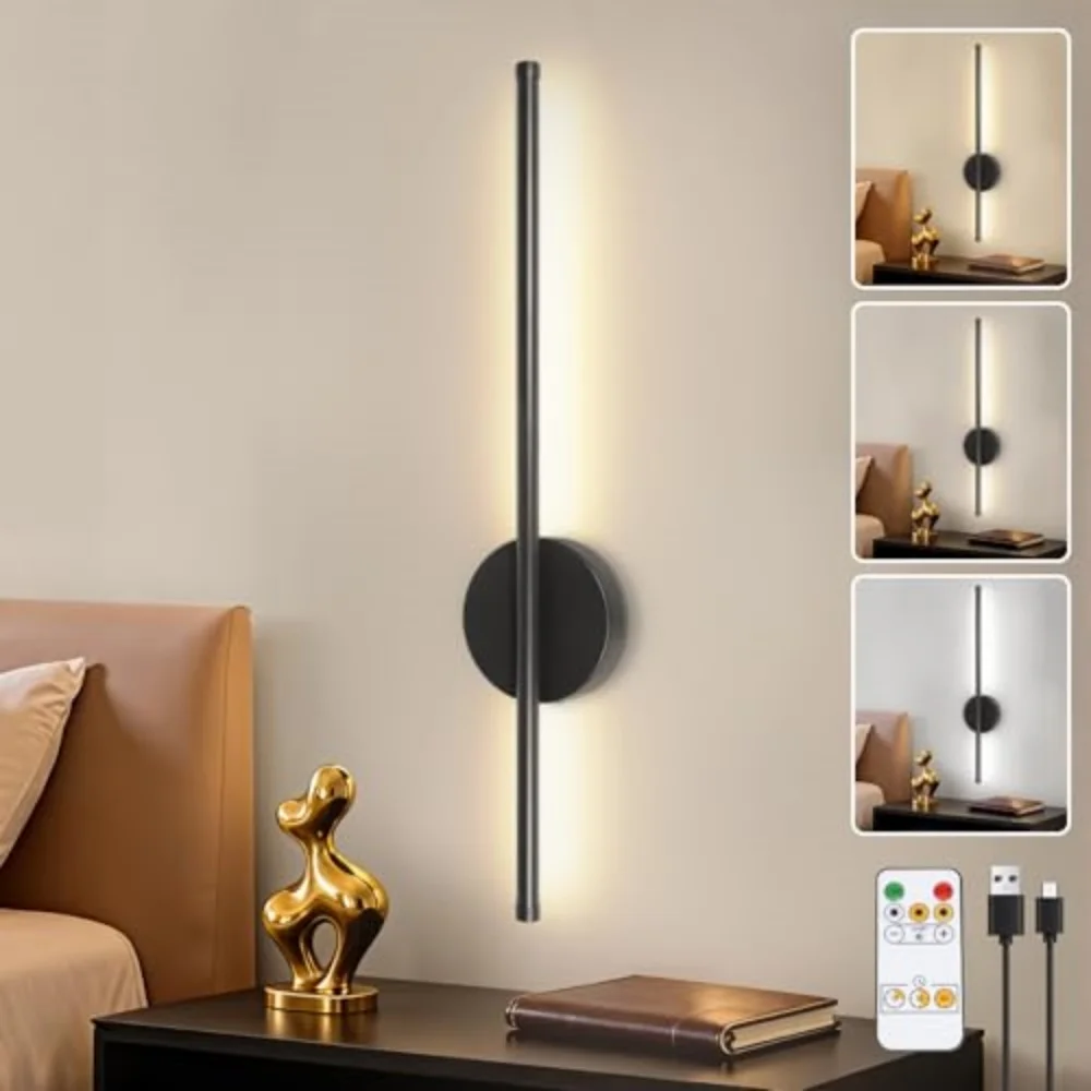 

Настенный светодиодный светильник с USB-питанием и пультом ДУ, диммируемый, для спальни, гостиной, кабинета, коридора