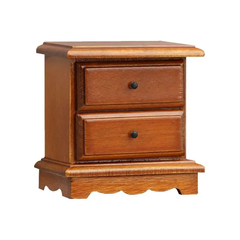 AC52-1:12 Miniature Dollhouse Furniture Model Play House Cabinet Wooden Clamshell Desk Diy Dollhouse Accessories
