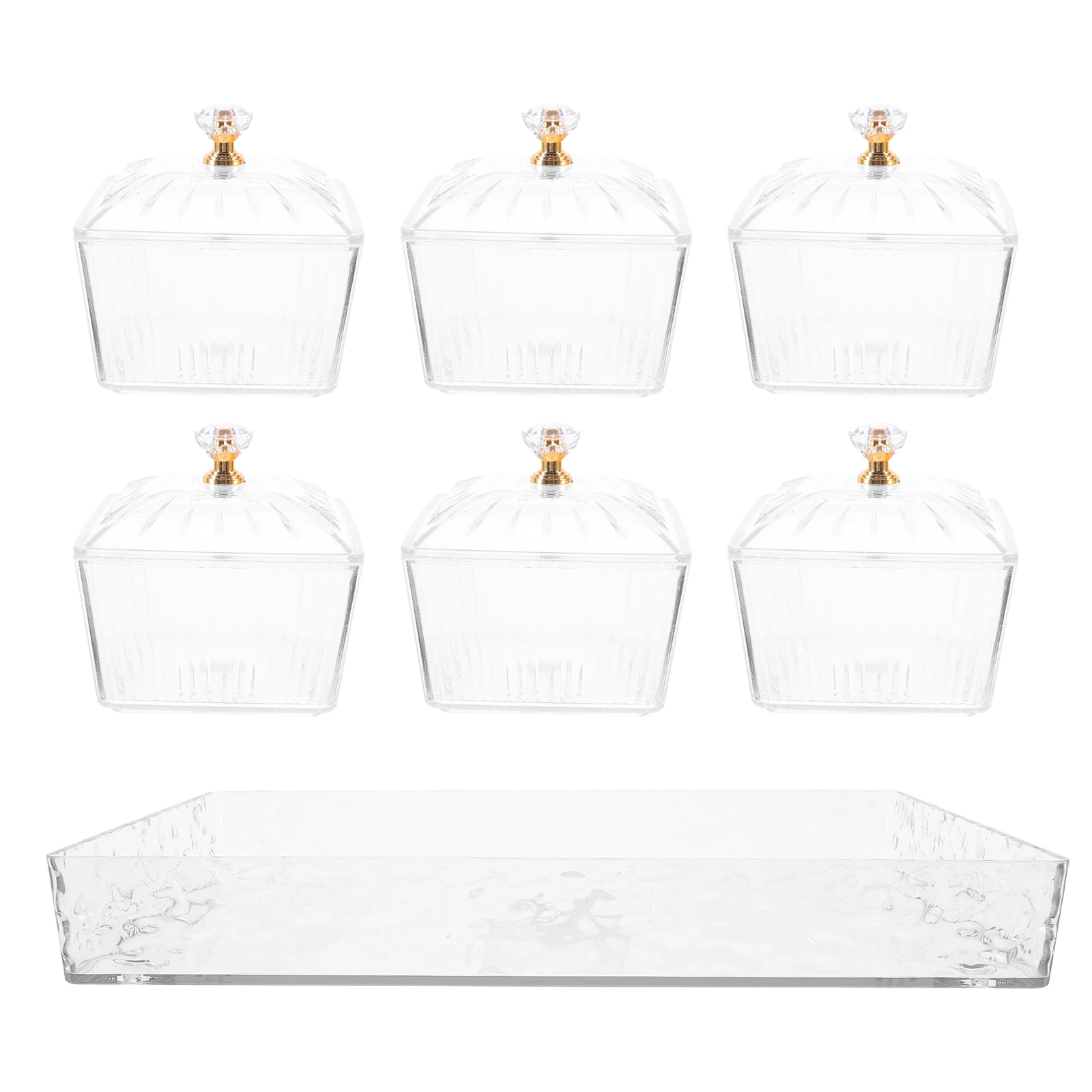 

Divided Serving Tray 6 Compartment Plastic Snack Box Charcuterie Container for Party Fruit Nuts Candy Entertaining Picnic Food