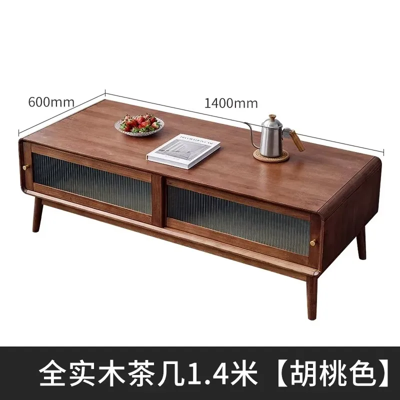 CJ-12  All Solid Wood Coffee Table Living Room Household Coffee Table Small Apartment Tea Table TV Cabinet Combination