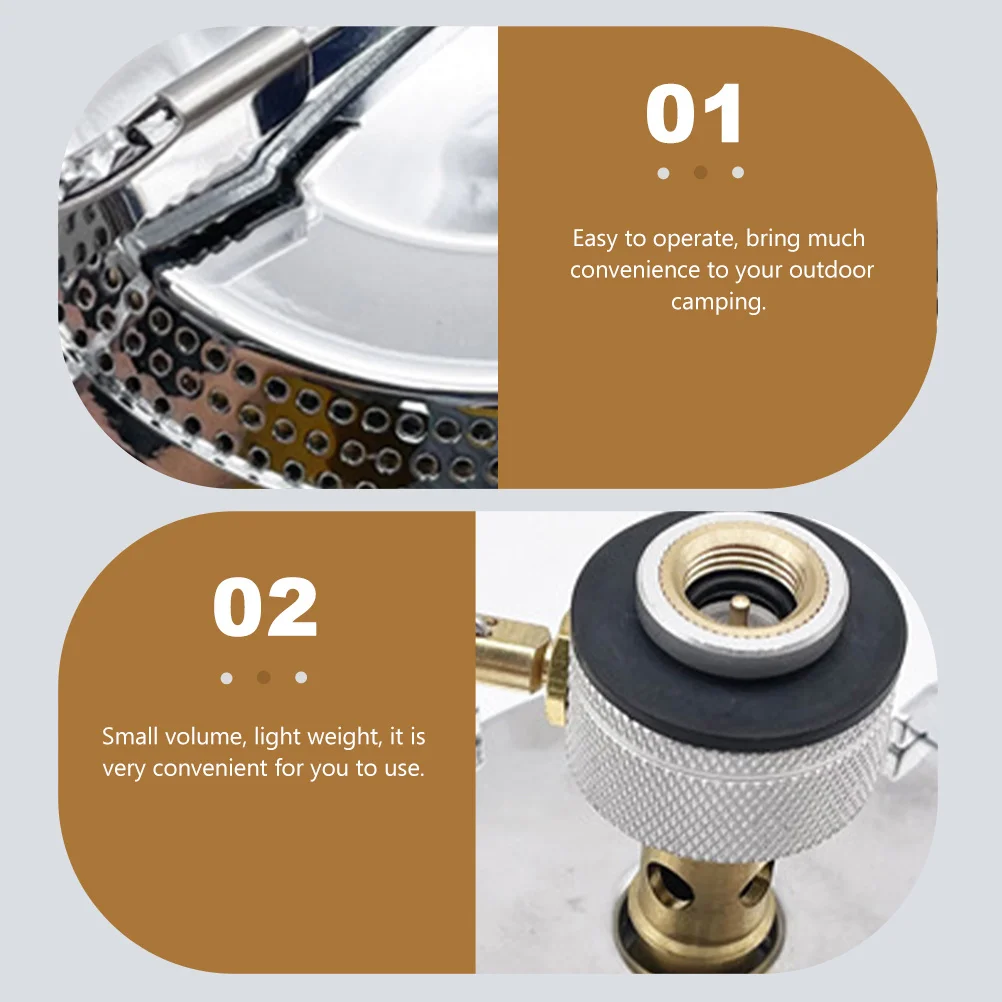 

1 Set Of High-Performance Outdoor Head Lightweight Compact Camping Gas Stove Heat-Resistant Portable Cooking Stove For Hiking